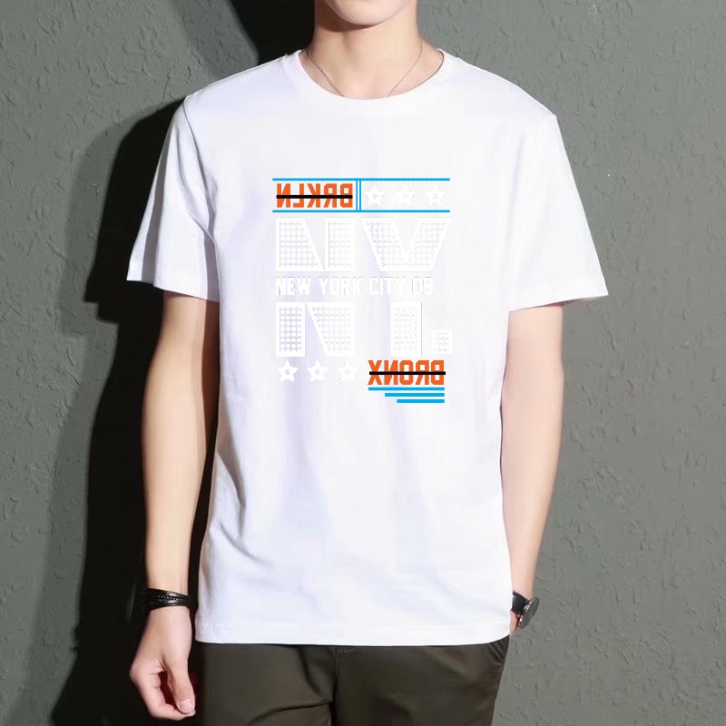 Men's Black Round-Neck Short-S - Street Fashion In New York ulasan dan harga