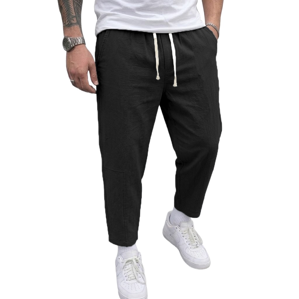 Korean Cotton Linen Mens Draws - Street Fashion Korea ulasan dan harga