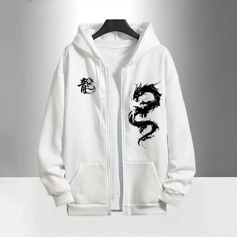 Chinese Dragon Print Tracksuit - Street Fashion Male ulasan dan harga