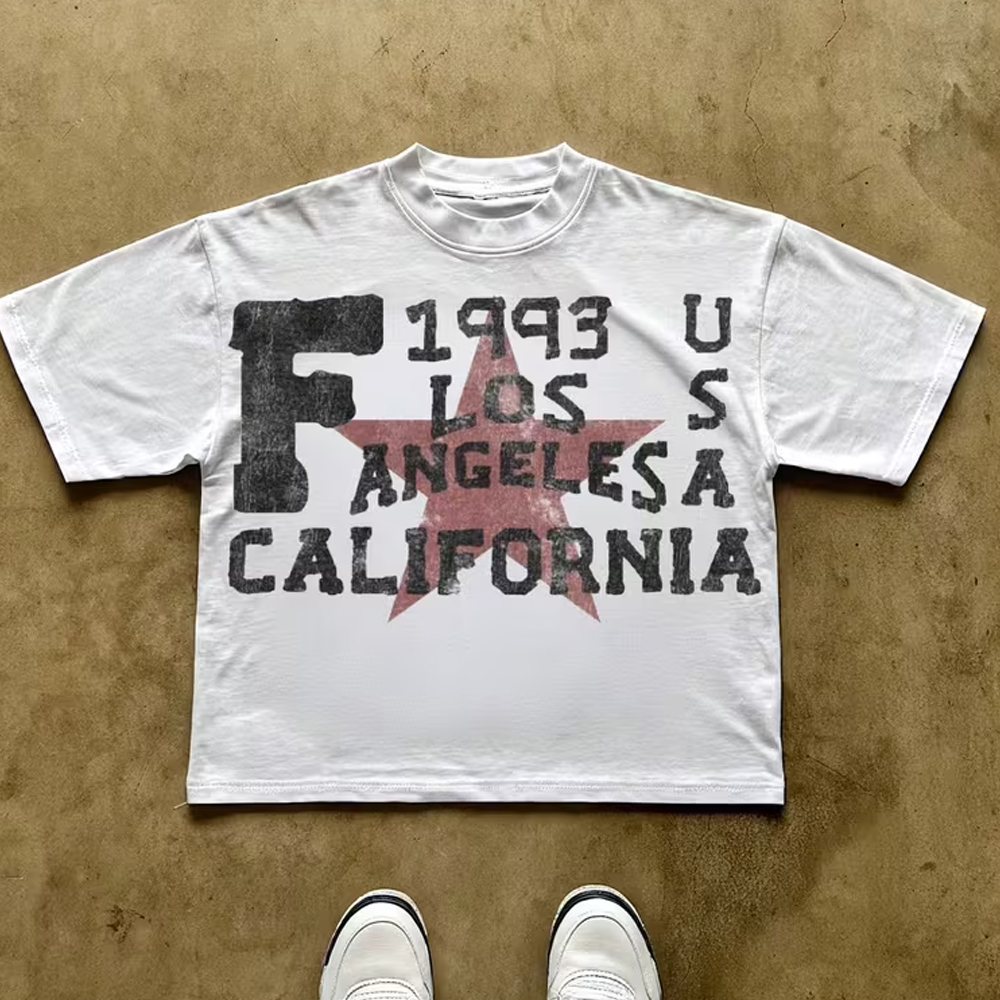 California Print Casual New Me - Street Fashion California ulasan dan harga