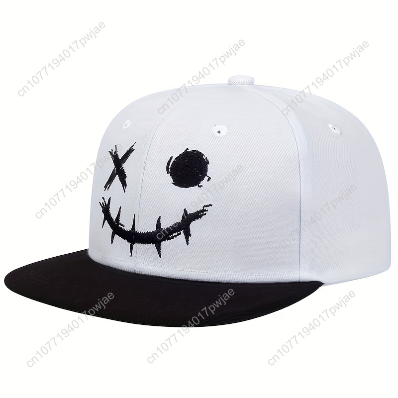 Men's Smile Face Hip Hop  - Baseball Cap Fitted ulasan dan harga