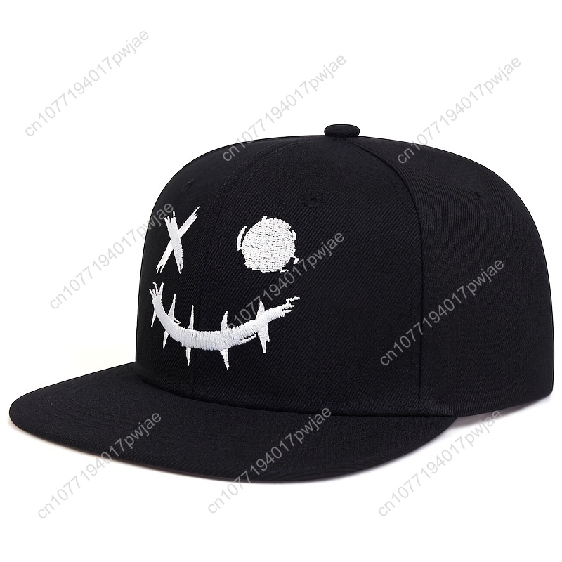 Men's Smile Face Hip Hop  - Baseball Cap Fitted ulasan dan harga