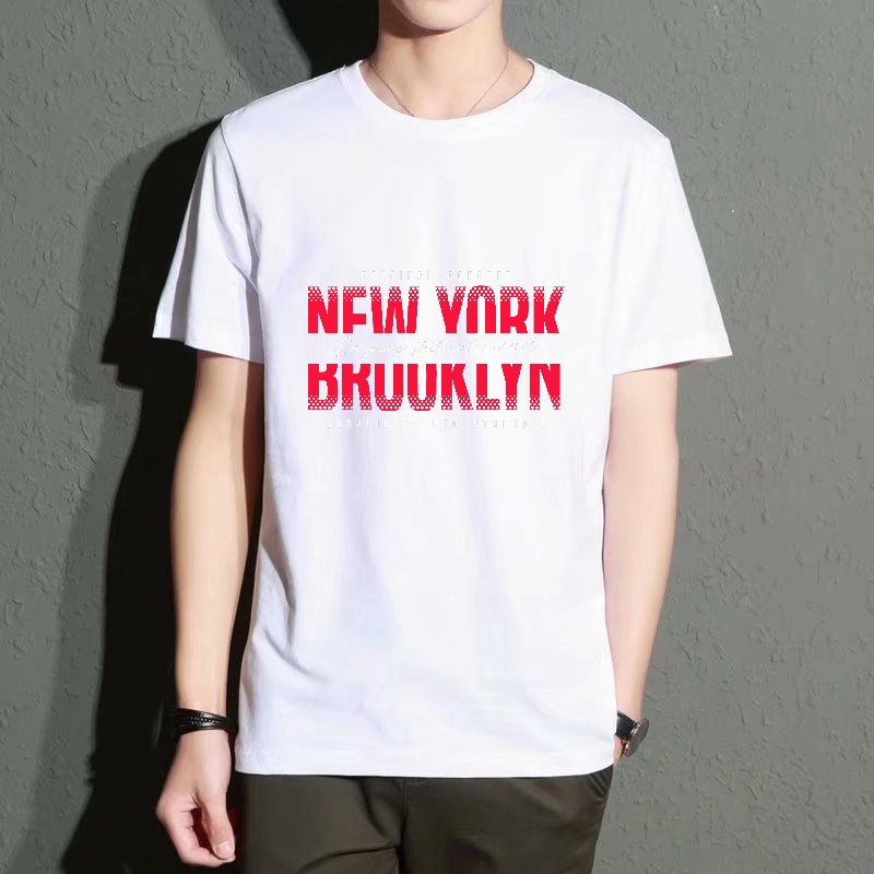 Men's Black Round-Neck Short-S - Street Fashion In New York ulasan dan harga