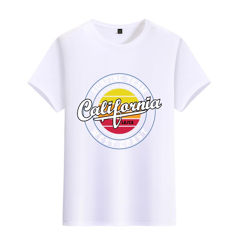 Men's Black Crew Neck Short-Sl - Street Fashion California ulasan dan harga