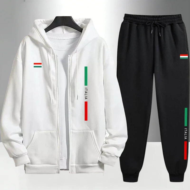 Italy Fashion Men's Set Zipper - Street Fashion Male ulasan dan harga
