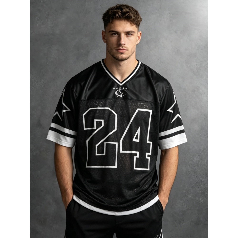 2026 Summer New Men's V-Neck T - Street Fashion News ulasan dan harga