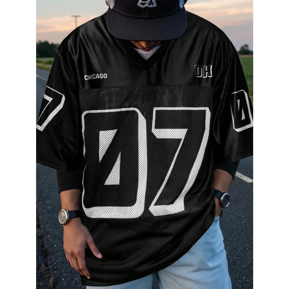 2026 Summer New Men's V-Neck T - Street Fashion News ulasan dan harga