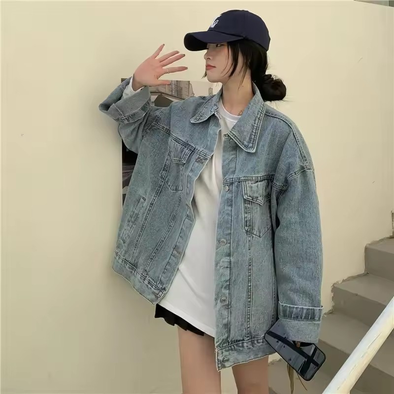 2025 New Fashion Denim Jacket  - Street Fashion Korea ulasan dan harga