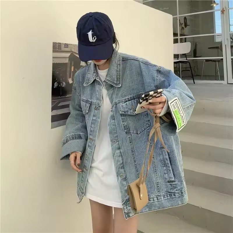2025 New Fashion Denim Jacket  - Street Fashion Korea ulasan dan harga