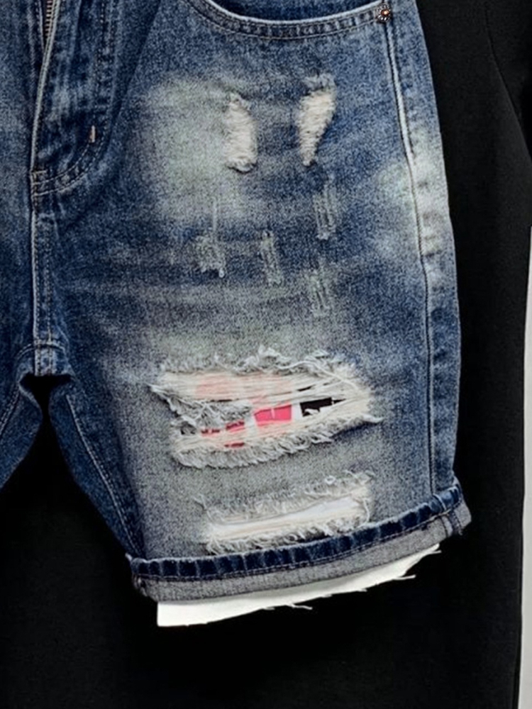 2026 Summer Ripped Straight Me - Street Fashion Korea ulasan dan harga