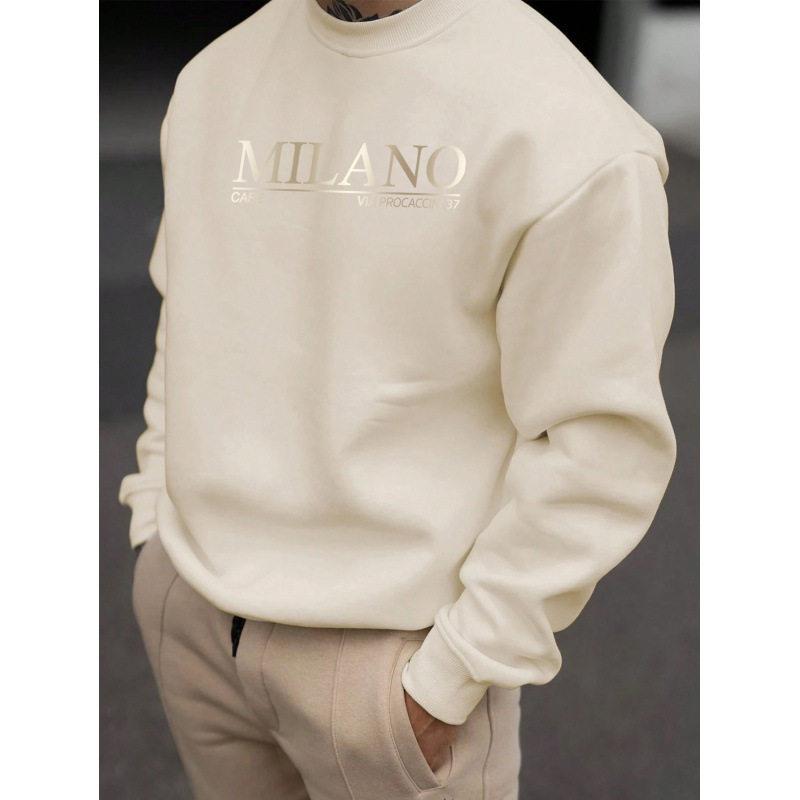 Milan Print Hoodie Men's Casua - Street Fashion Of Milan ulasan dan harga