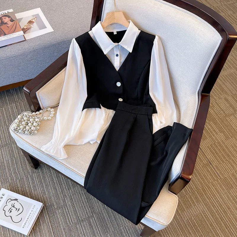 Korean Chiffon 2 Pieces Sets S - Street Fashion Korean ulasan dan harga