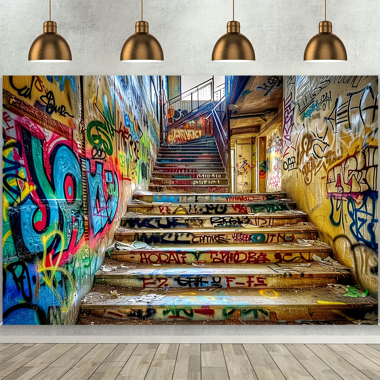 Vibrant urban street graffiti  - Street Fashion Events ulasan dan harga