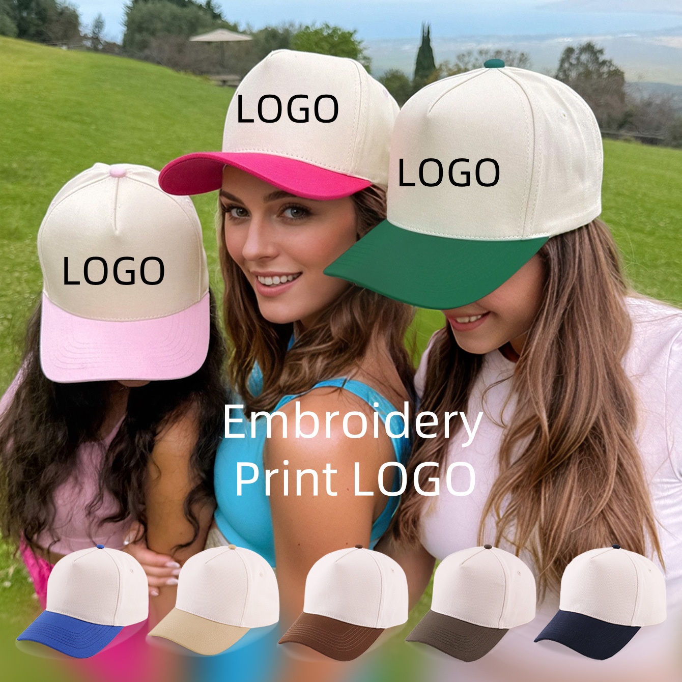 5Panel Unisex Custom Embroider - Baseball Cap Fitted ulasan dan harga