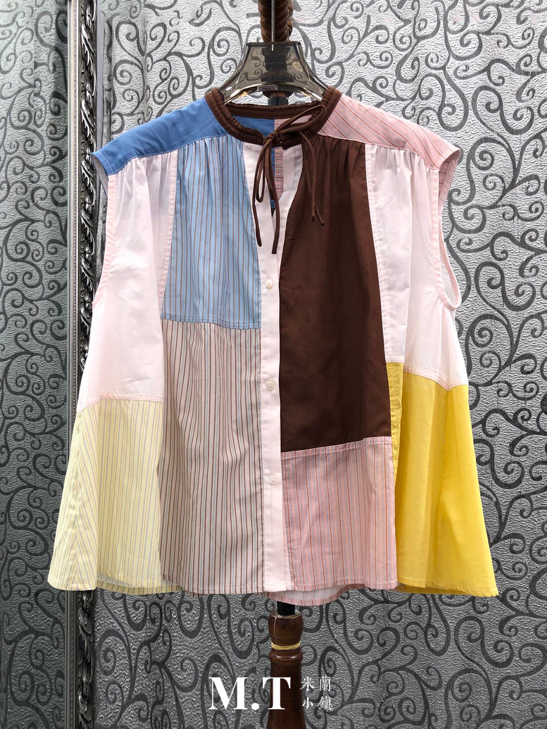 Loose Striped Color Block Slee - Street Fashion Of Milan ulasan dan harga