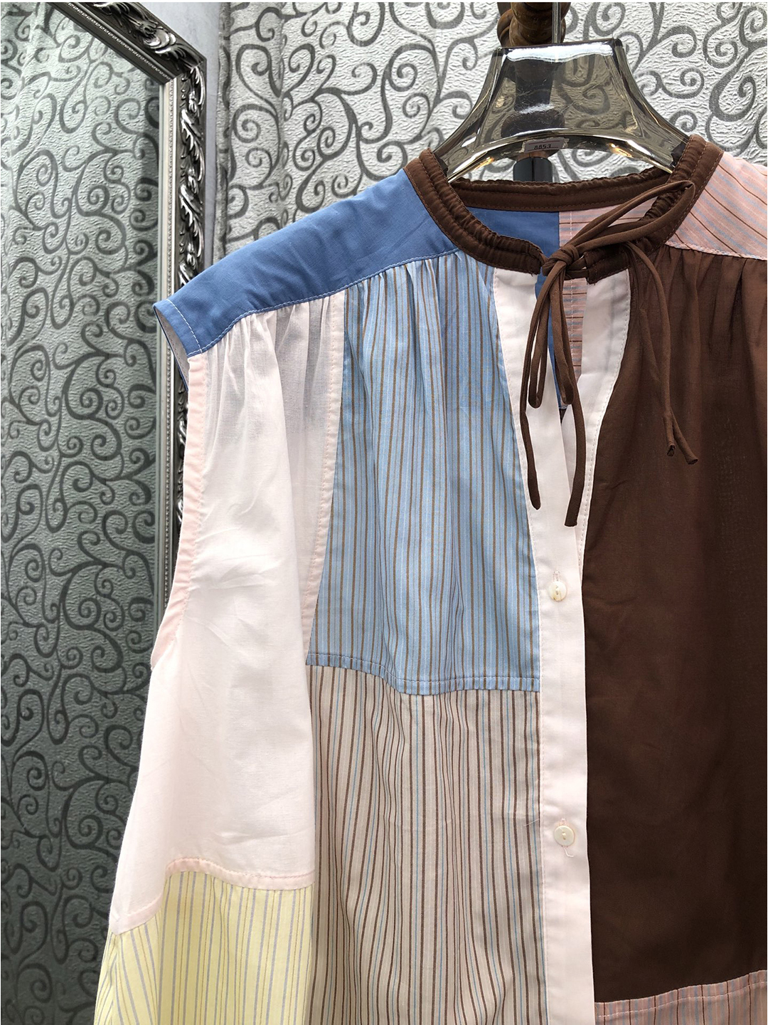 Loose Striped Color Block Slee - Street Fashion Of Milan ulasan dan harga