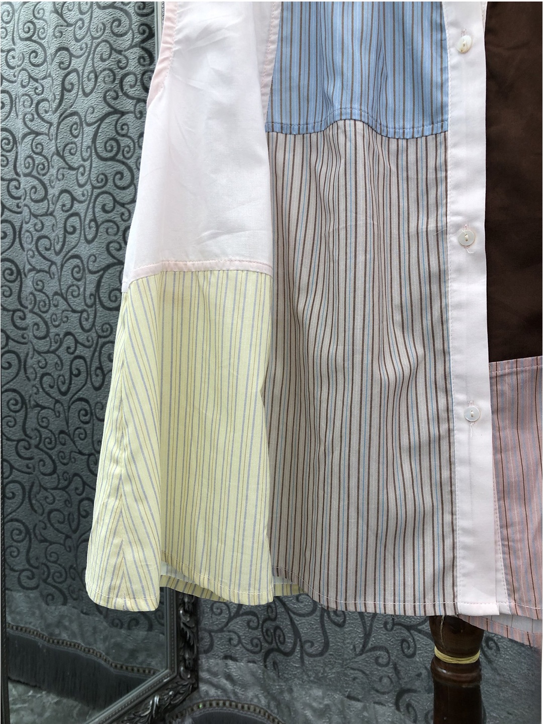 Loose Striped Color Block Slee - Street Fashion Of Milan ulasan dan harga