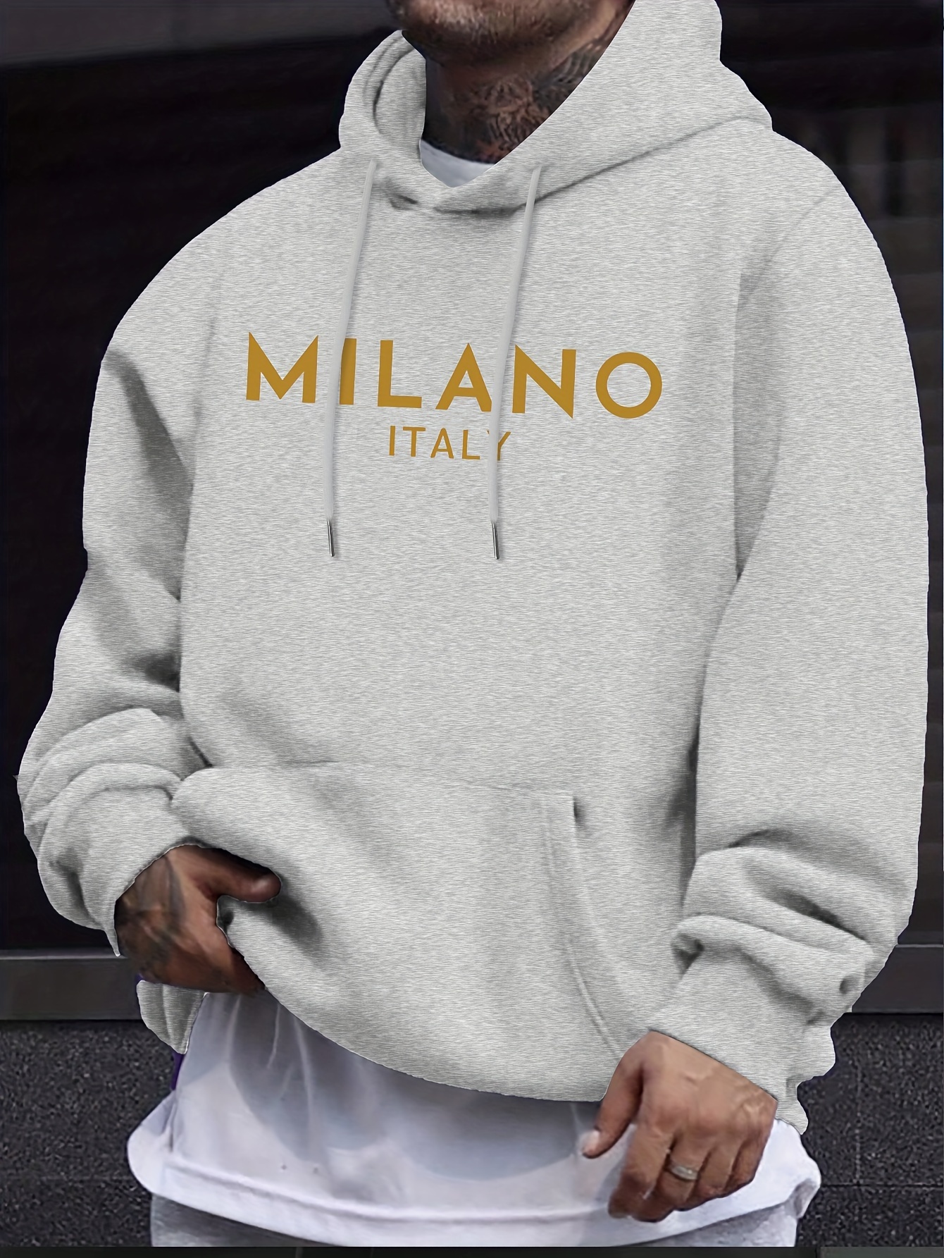 Milan Letter Men Women Hoodie  - Street Fashion Of Milan ulasan dan harga