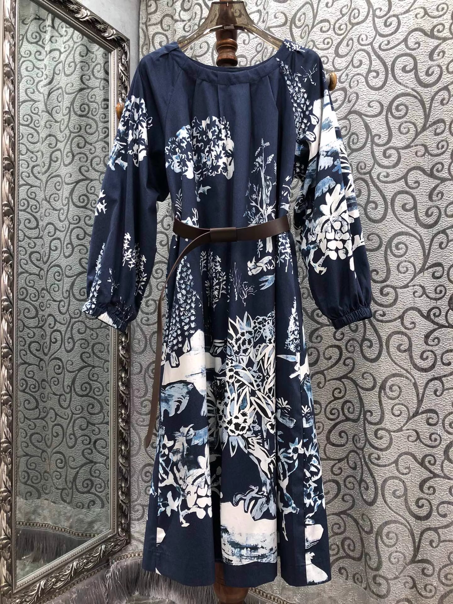 Vintage Print Dress 2025 Autum - Street Fashion Events ulasan dan harga