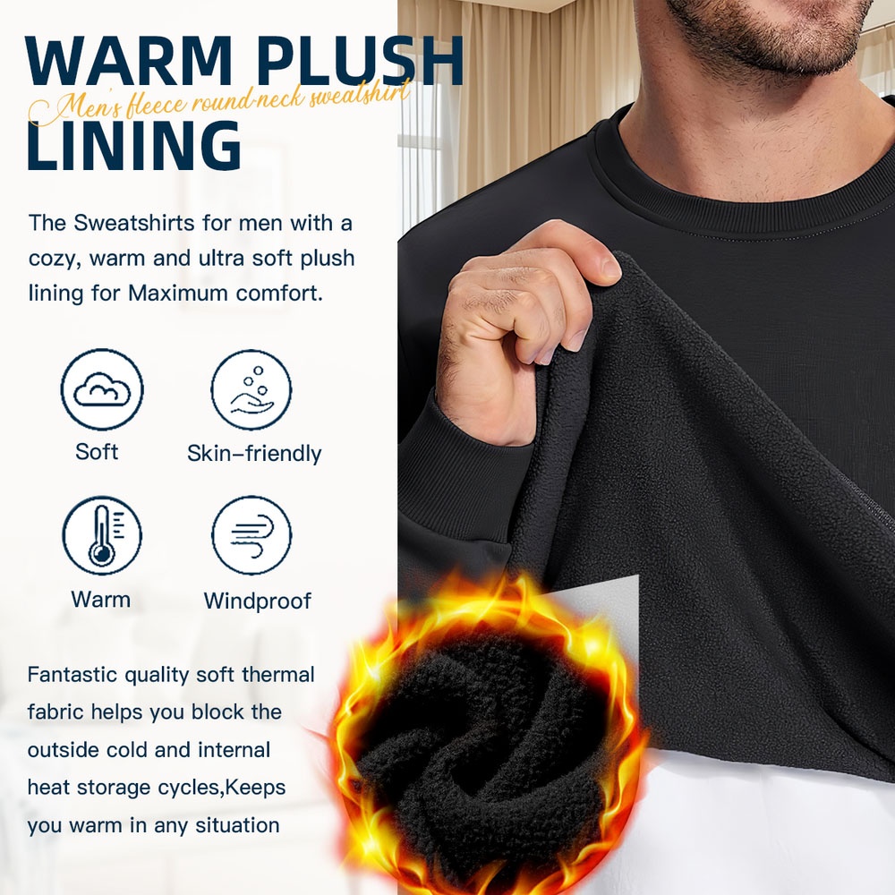 Men's Black Crewneck Sweatshir - Street Fashion California ulasan dan harga