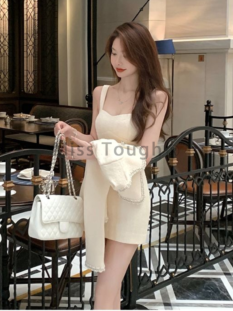 Frence Elegant Two Piece Set W - Street Fashion Korean ulasan dan harga