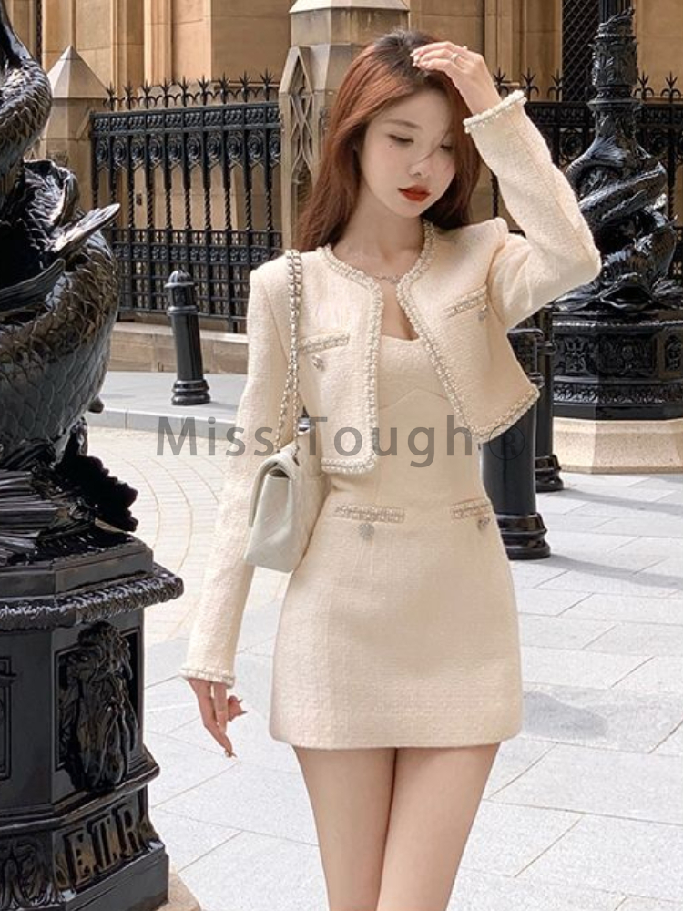 Frence Elegant Two Piece Set W - Street Fashion Korean ulasan dan harga