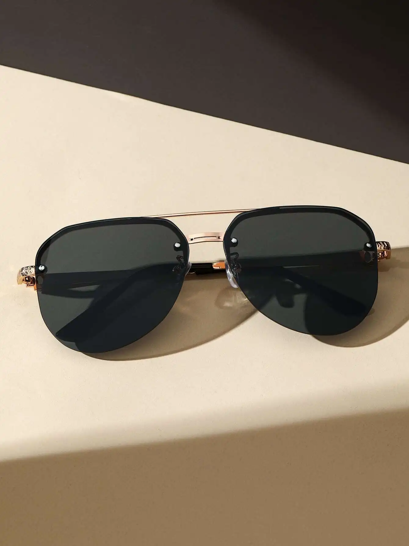 1 Pair Copper-Tone Aviator Fra - Street Fashion Events ulasan dan harga