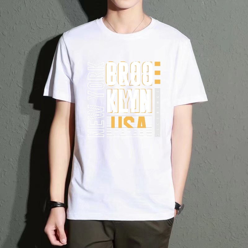 Men's Black Round-Neck Short-S - Street Fashion In New York ulasan dan harga