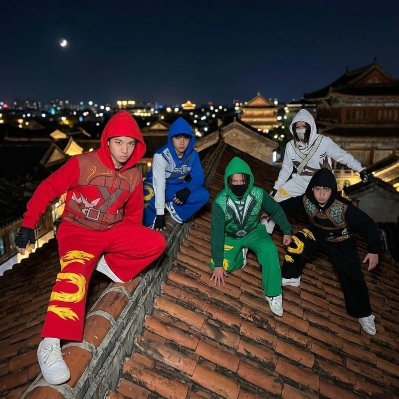 Ninja Warrior Armor Hoodie Set - Street Fashion Male ulasan dan harga
