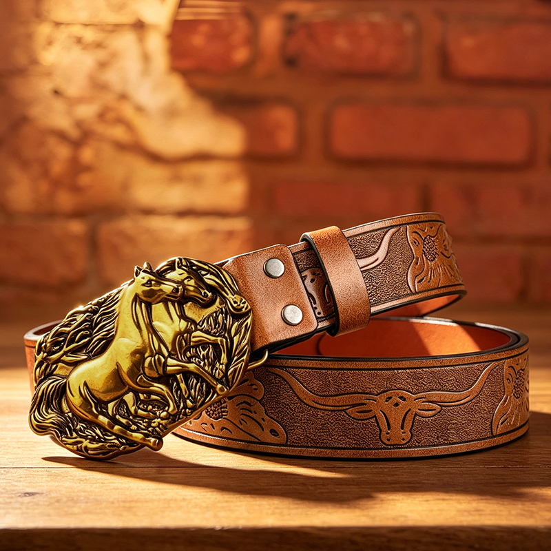 Golden Double Horse-Shaped All - Street Fashion Events ulasan dan harga