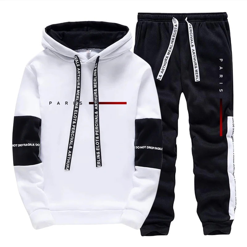 Men's Set Paris Fashion Hoodie - Street Fashion Male ulasan dan harga