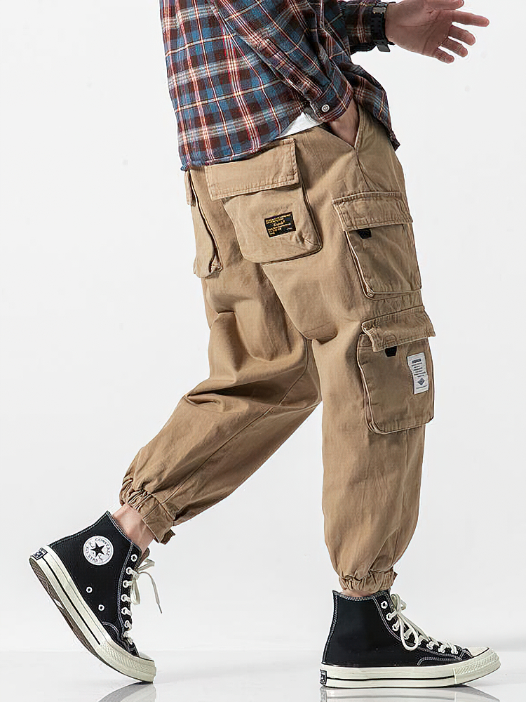 Korean Streetwear Cargo Jogger - Street Fashion Korea ulasan dan harga