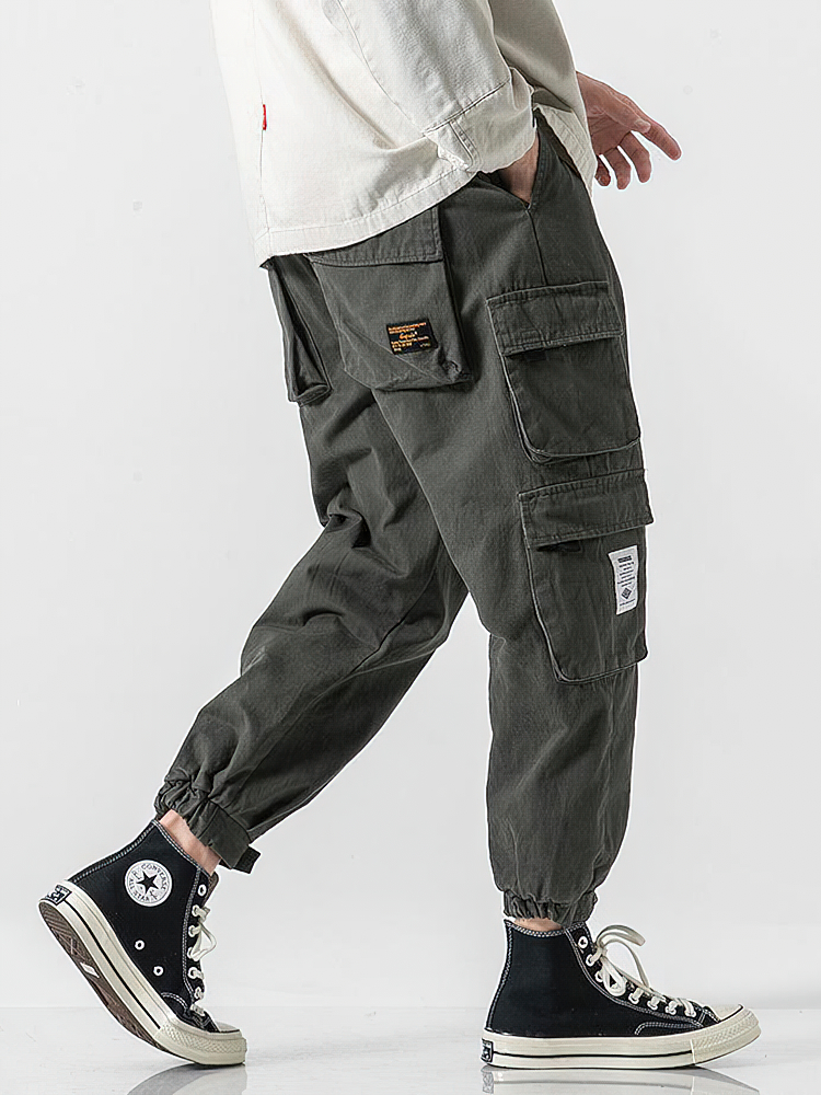Korean Streetwear Cargo Jogger - Street Fashion Korea ulasan dan harga