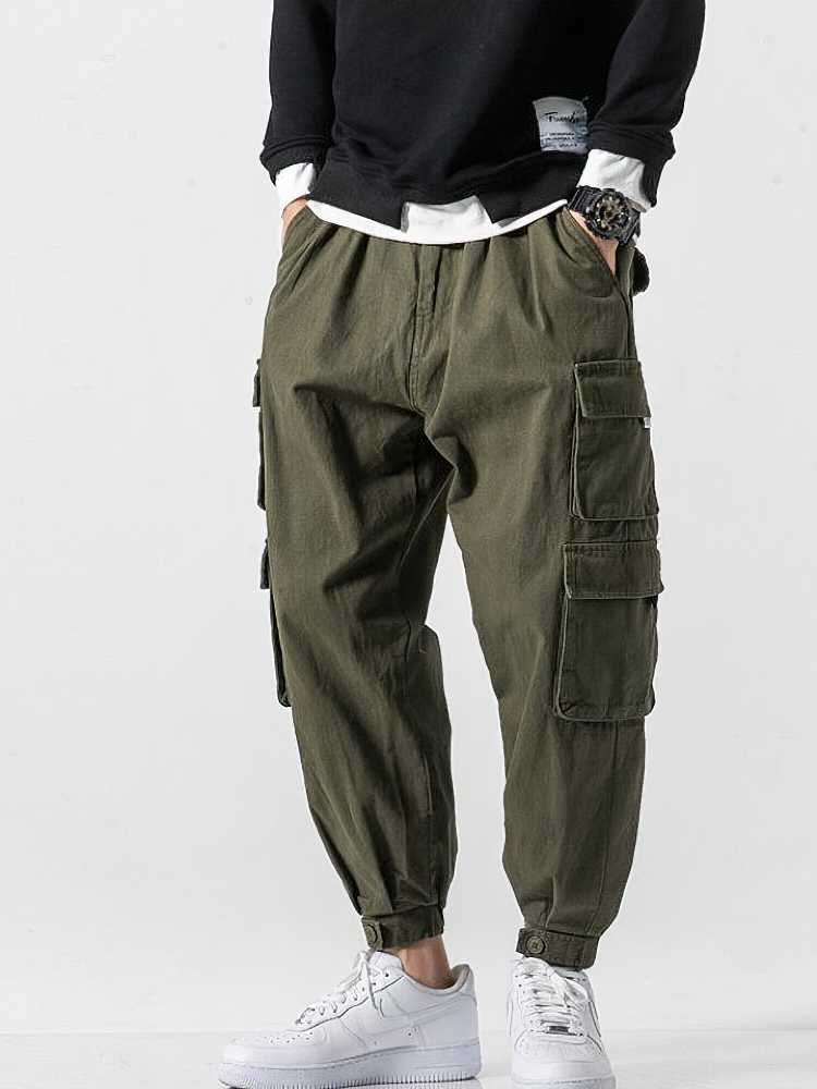 Korean Streetwear Cargo Jogger - Street Fashion Korea ulasan dan harga