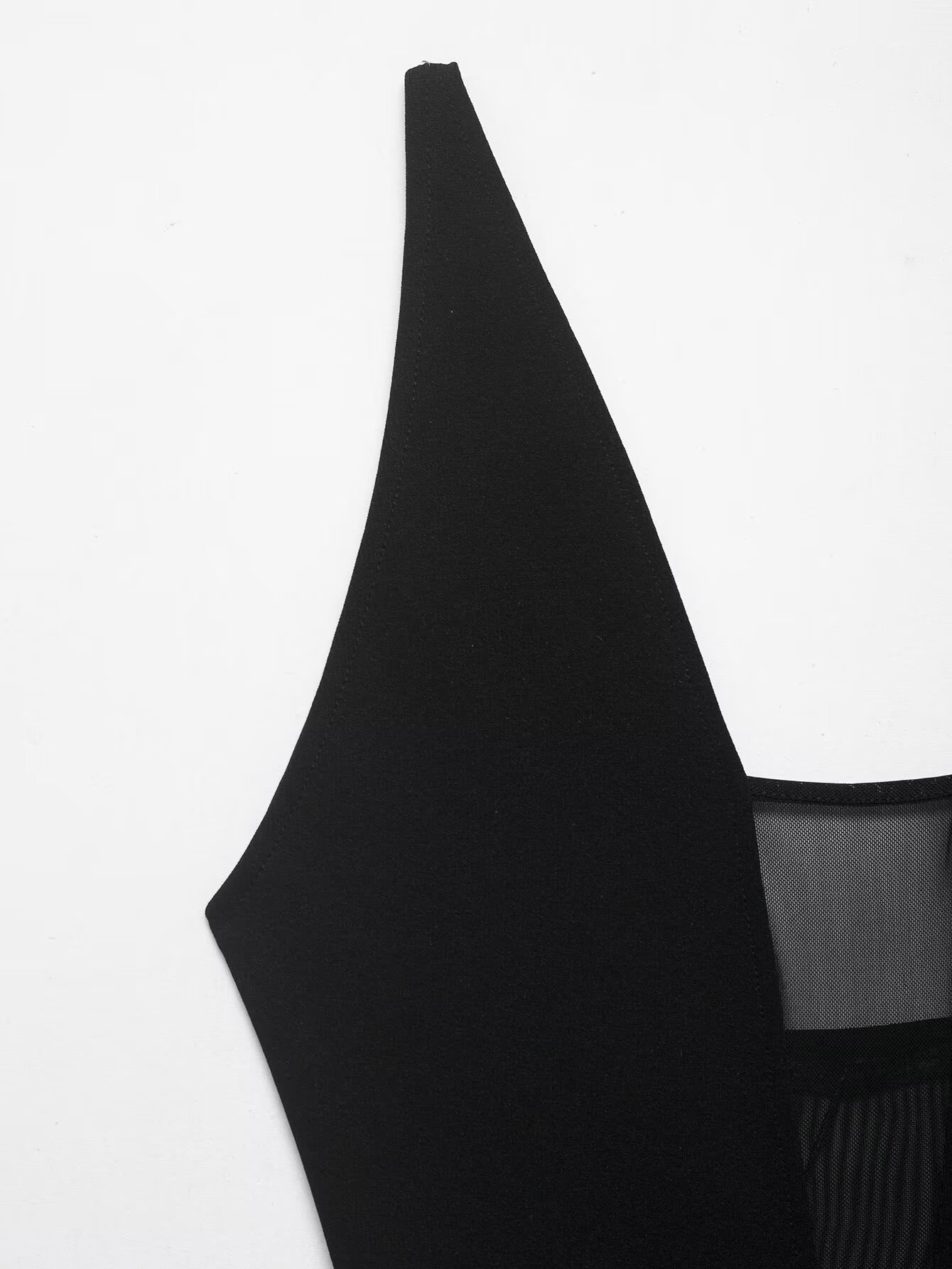 BSAY Black V-neck See Through  - Street Fashion News ulasan dan harga
