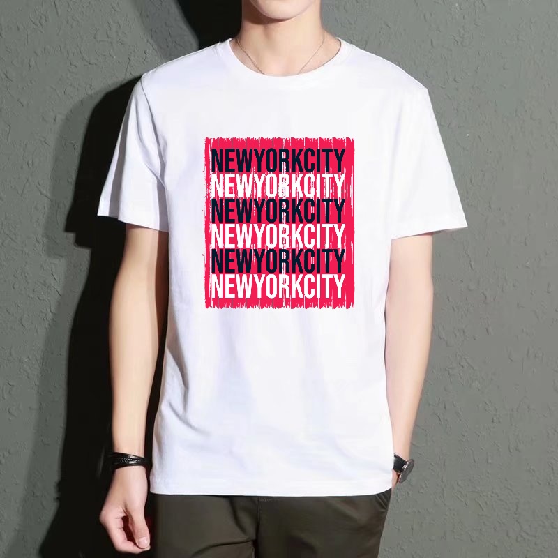 Men's Black Round-Neck Short-S - Street Fashion In New York ulasan dan harga